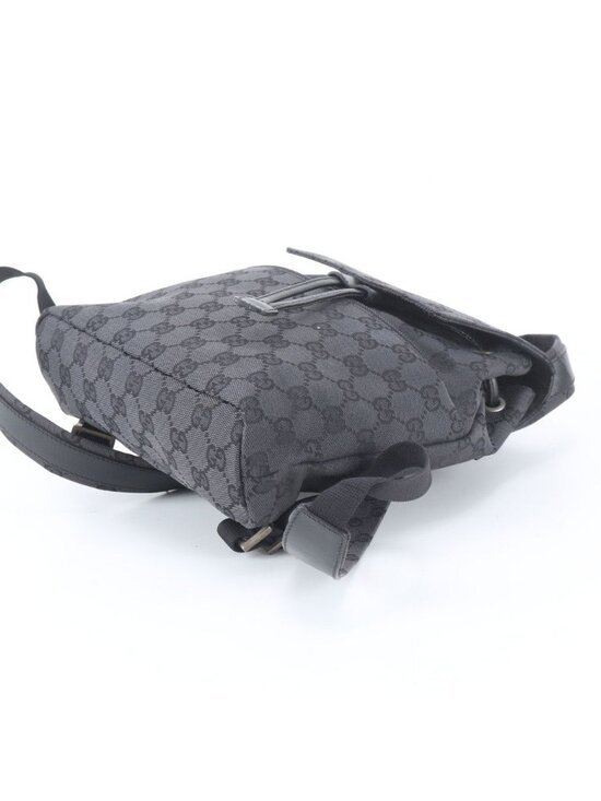 Gucci GG Canvas Leather Backpack Black main image 5
